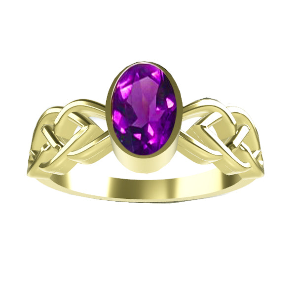 Celtic hot sale amethyst ring