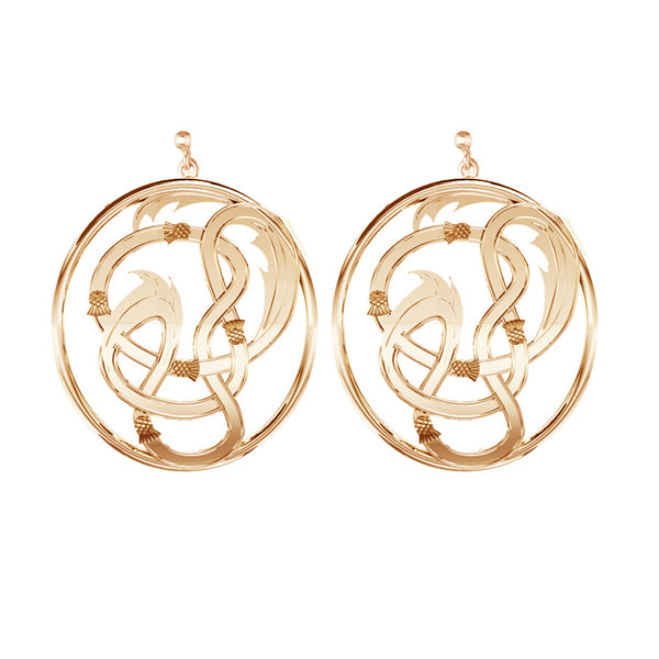 Gold on sale thistle earrings