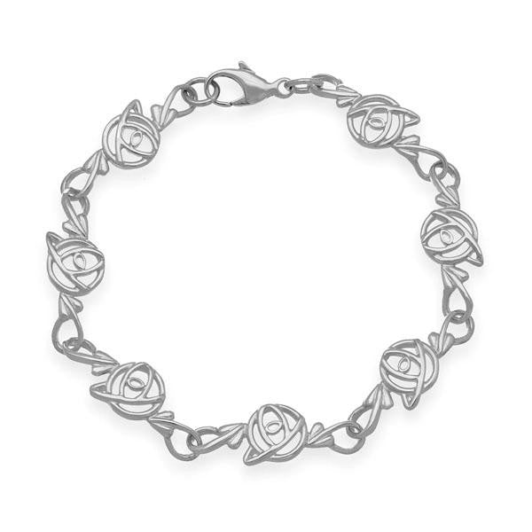 925 Sterling authentic Silver Mackintosh Bracelet (B-1033)