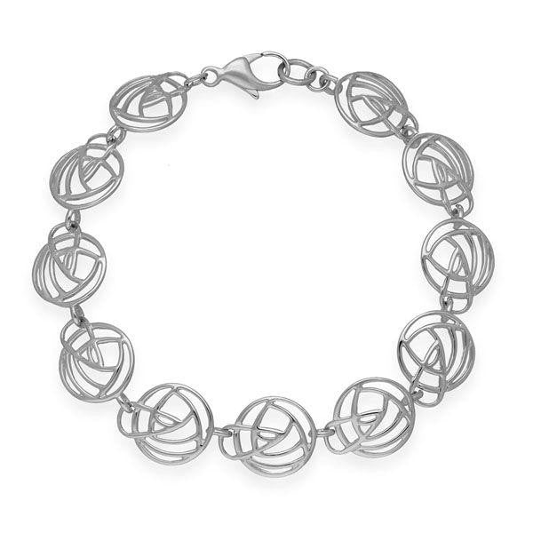 Sterling silver rose on sale bracelet